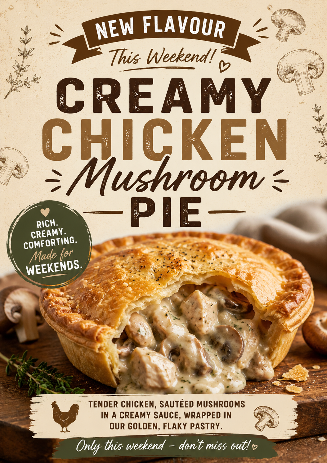 Mushroom pie