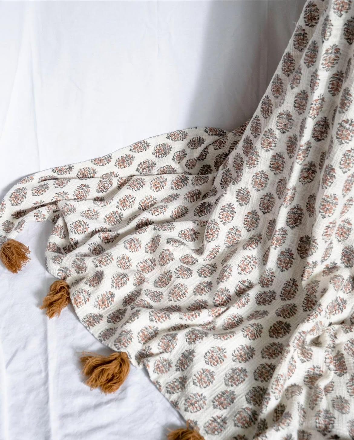 Butter-soft block printed throws