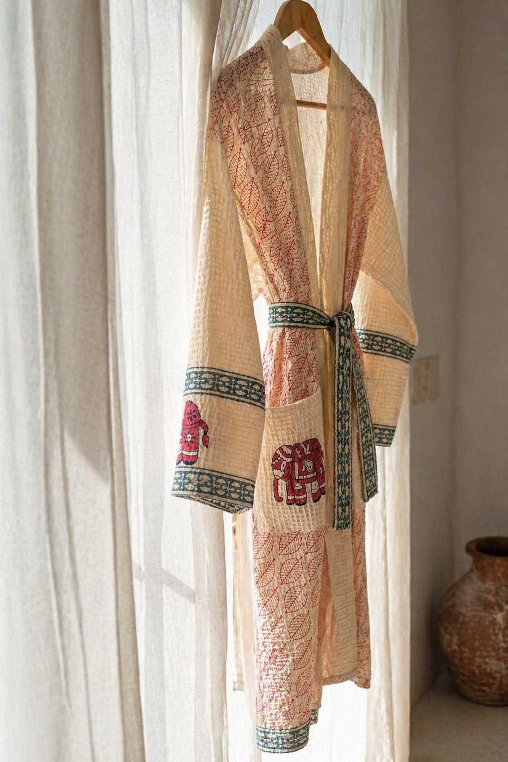 Robes - waffle weave cotton