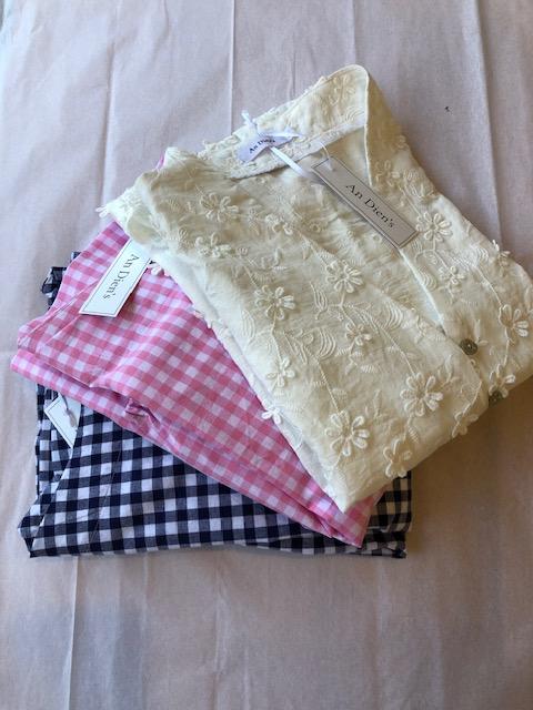 cotton/ gingham blouse