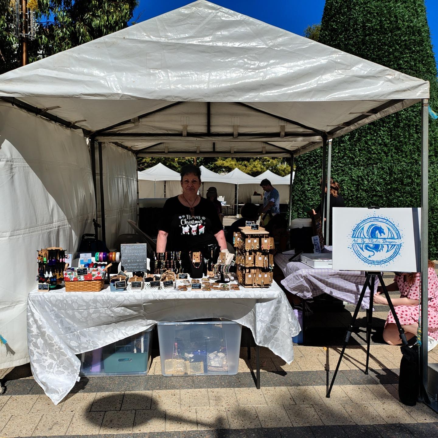 ArtbyMysticDragon at Rockingham Community Market IDPWD 2025