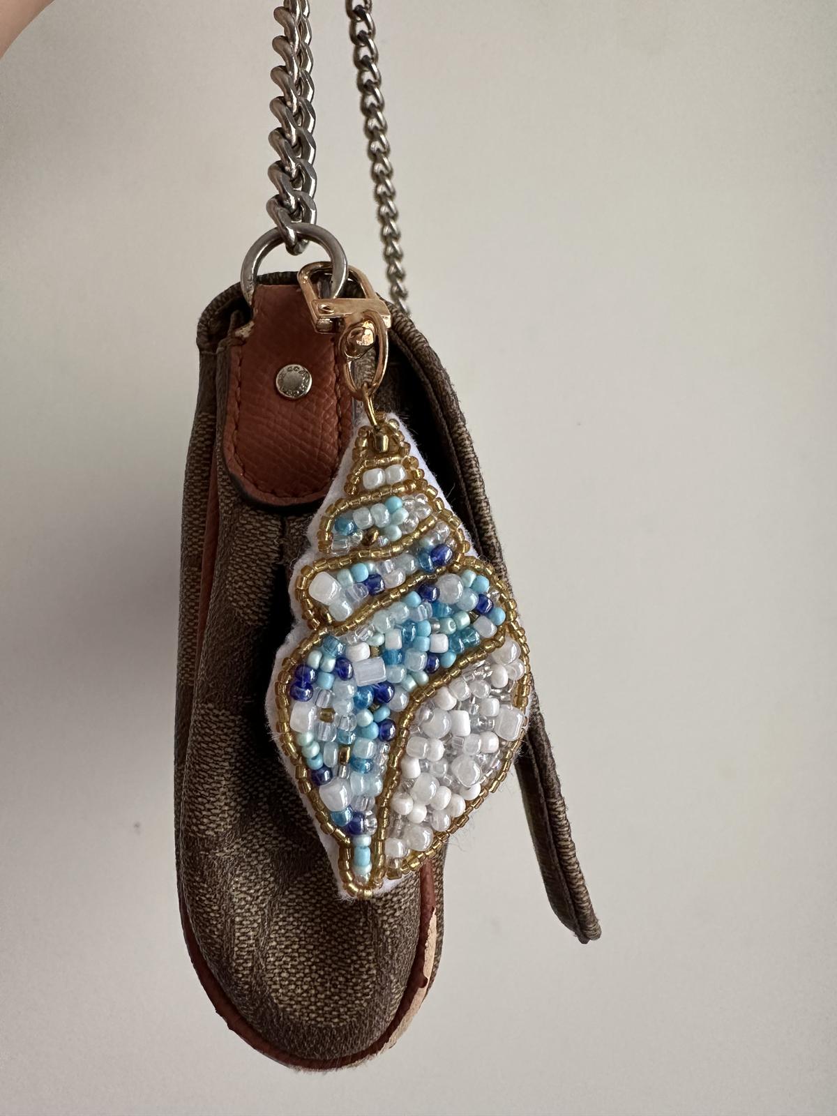 Beaded embroidery bag charms