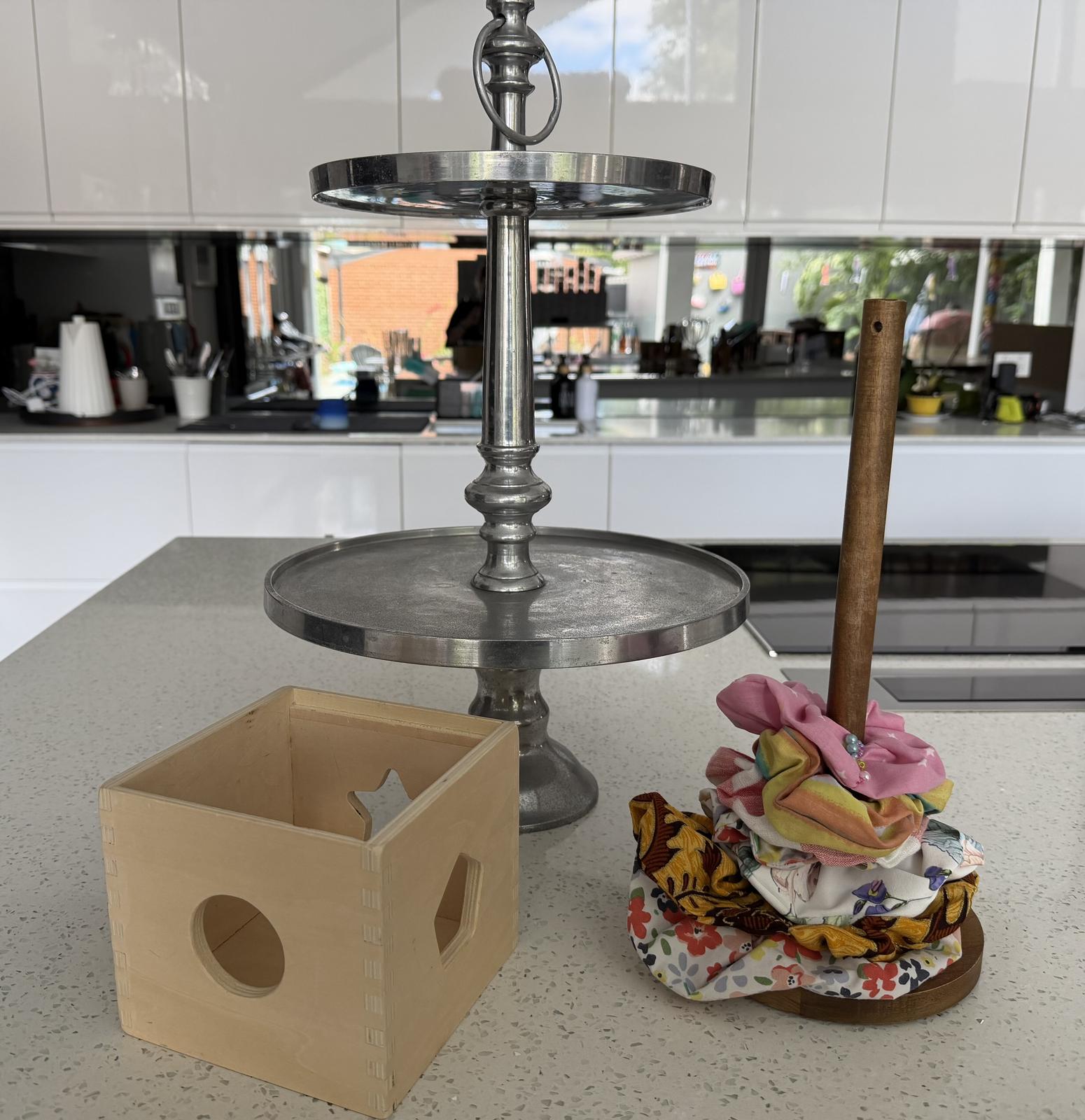 Some table top display containers 