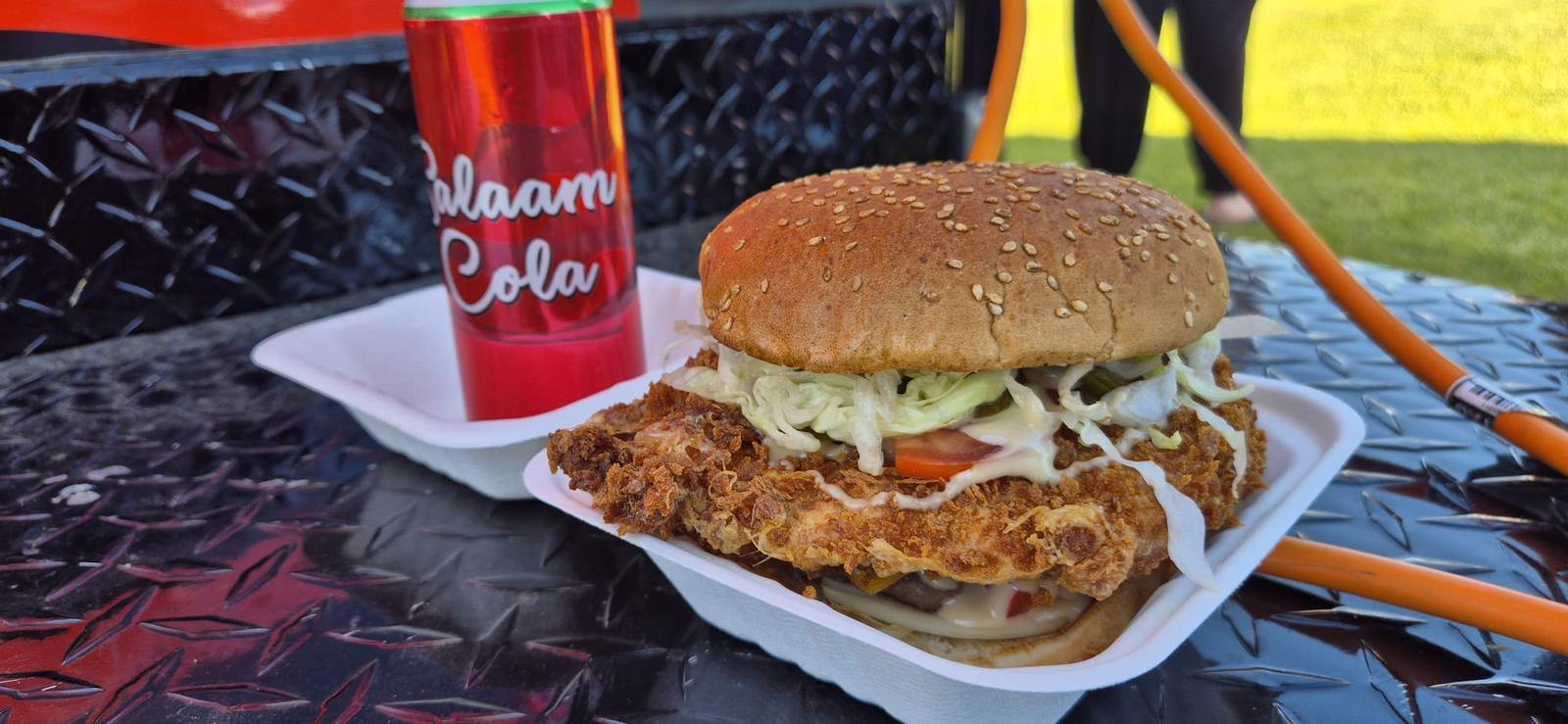Double chicken burger