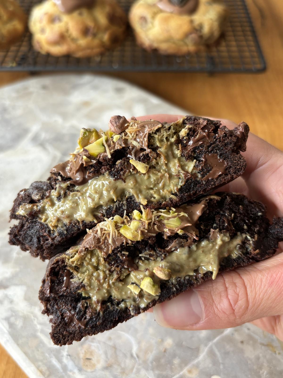 Double Choc Dubai Pistachio Cookie