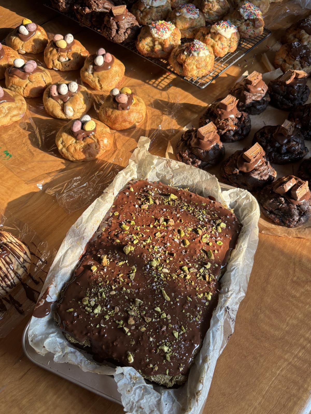 Dubai Choc Pistachio Brownie + Cookies