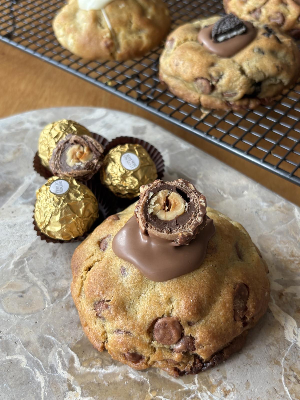 Ferrero Rocher Loaded Cookie