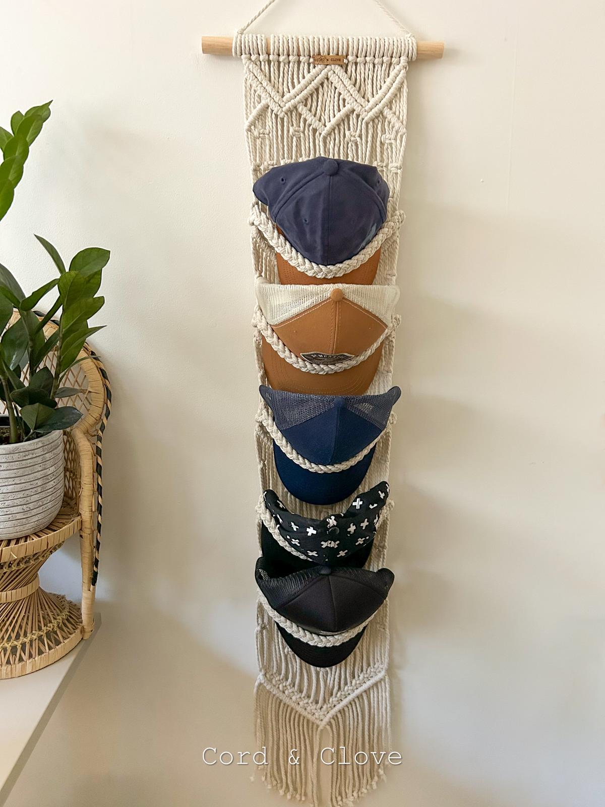 Macrame Cap Storage Hanger