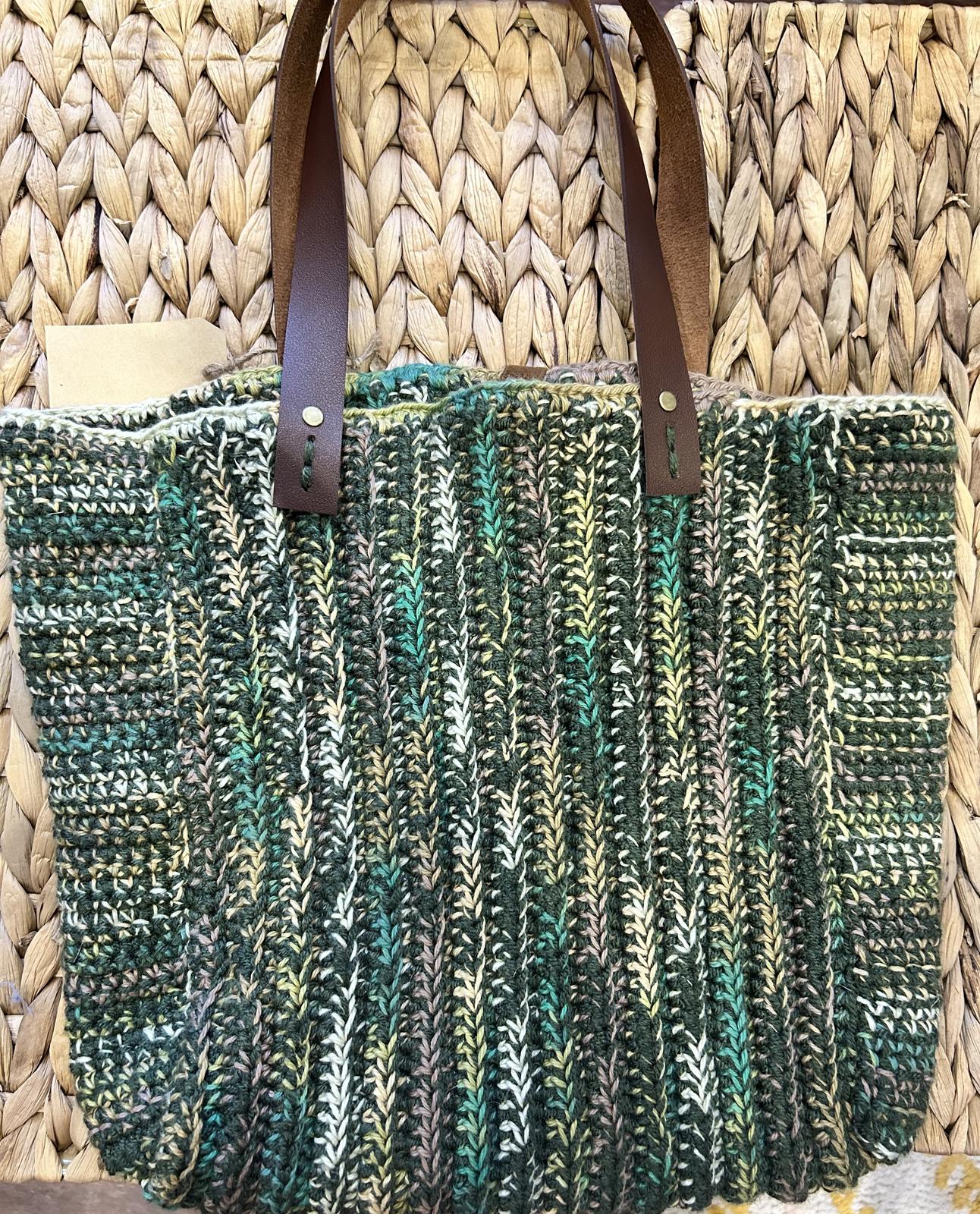 Forest green tote