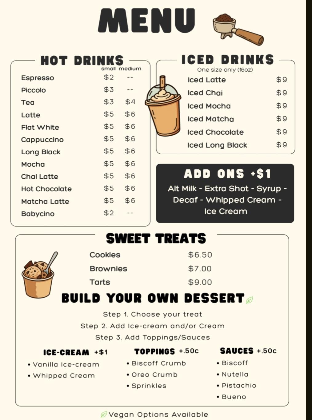 Truck menu