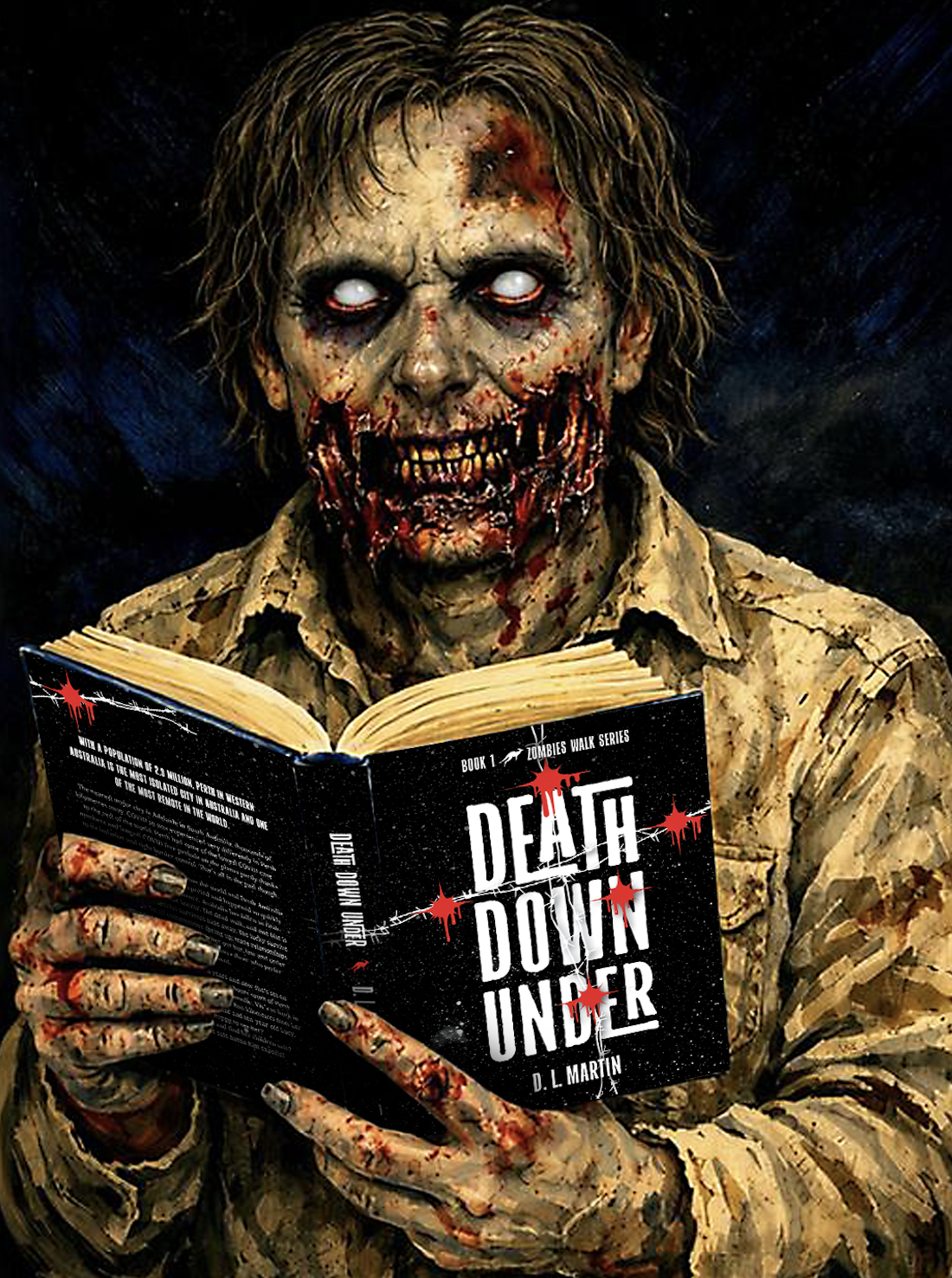 Zombie Reading the book