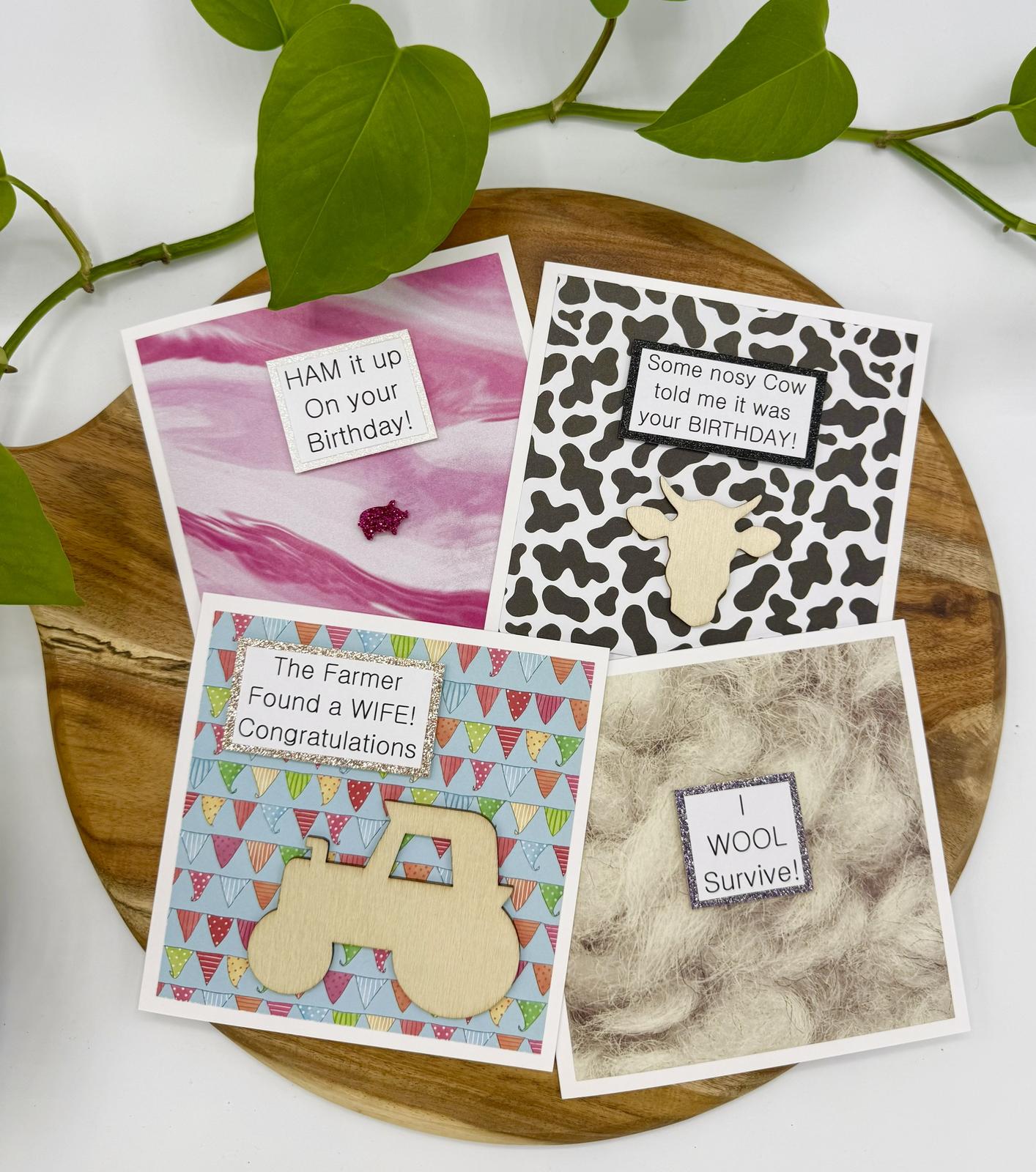 24 Handmade Farm Cards