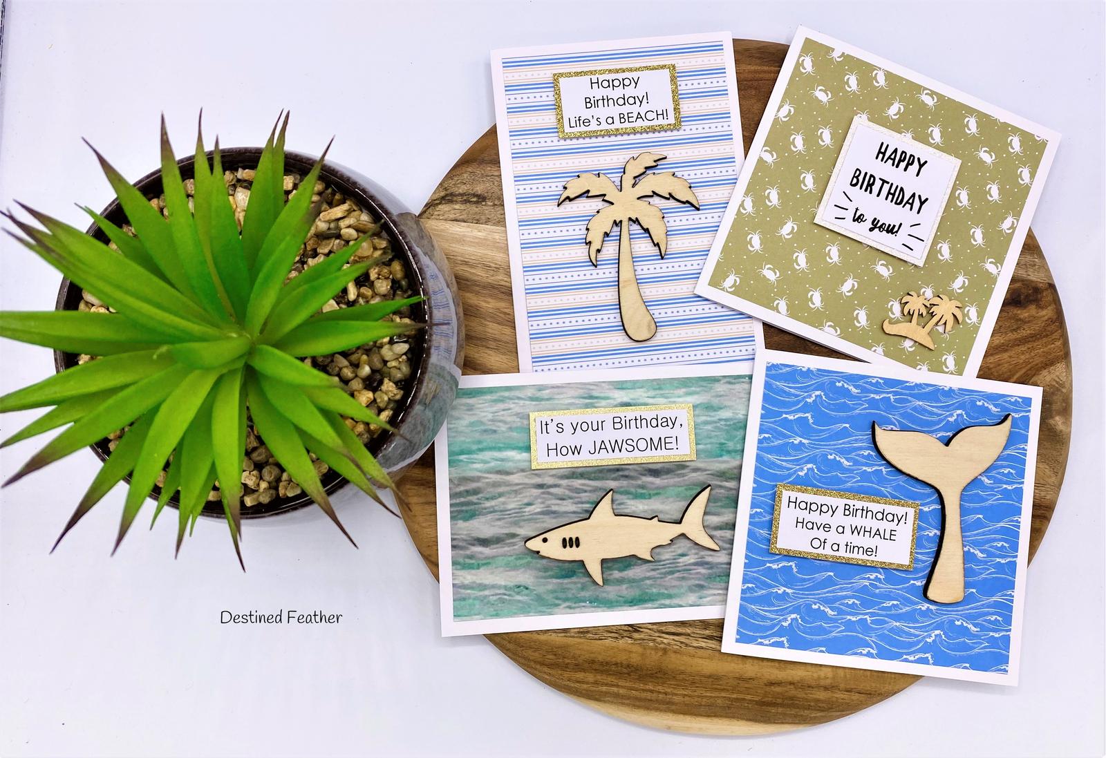 28 Beach Theme Cards