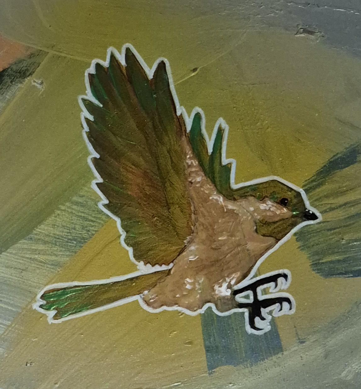 Chickadee in Green