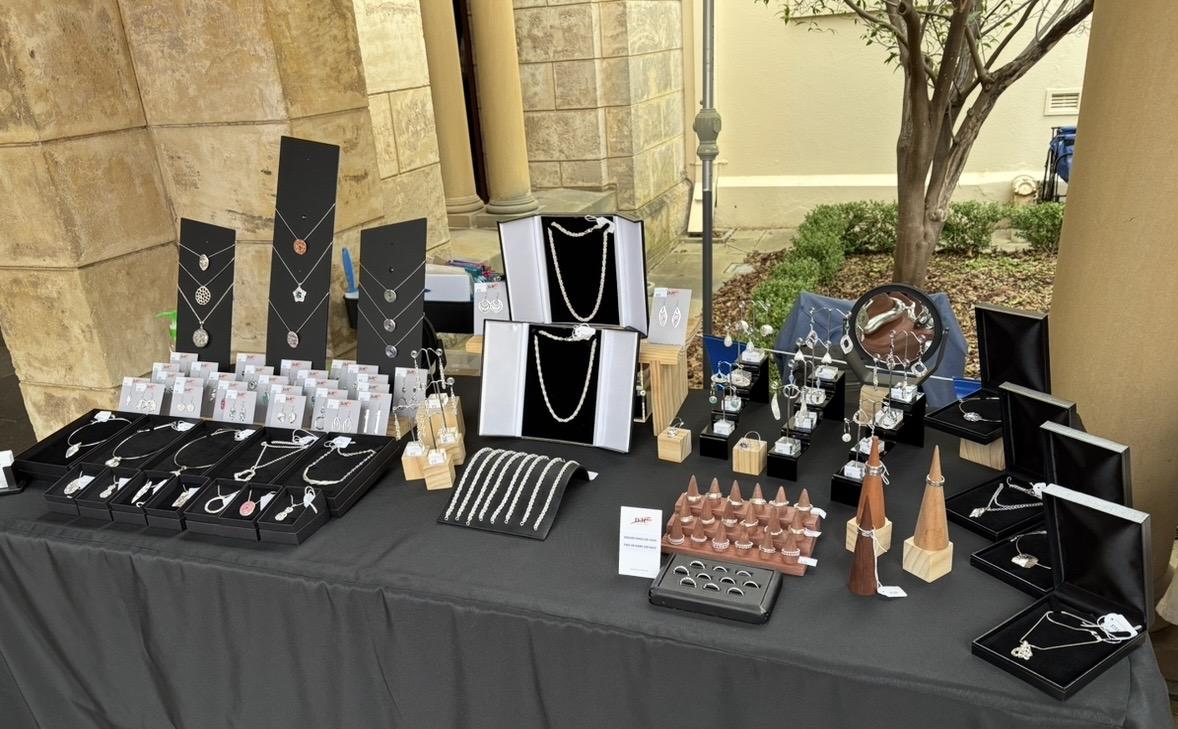 Example of DJC outdoor market stall setup, 1 trestle table