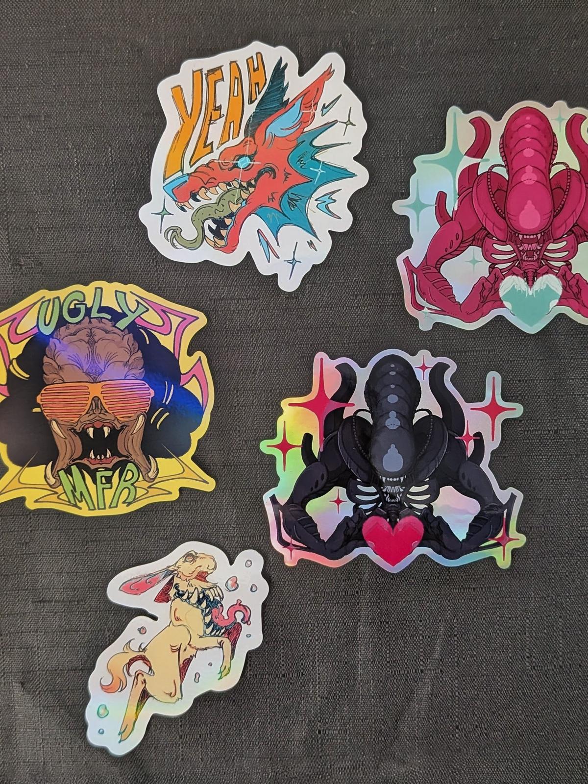 Fo_Zilla Original Stickers (Plus Sci Fi)