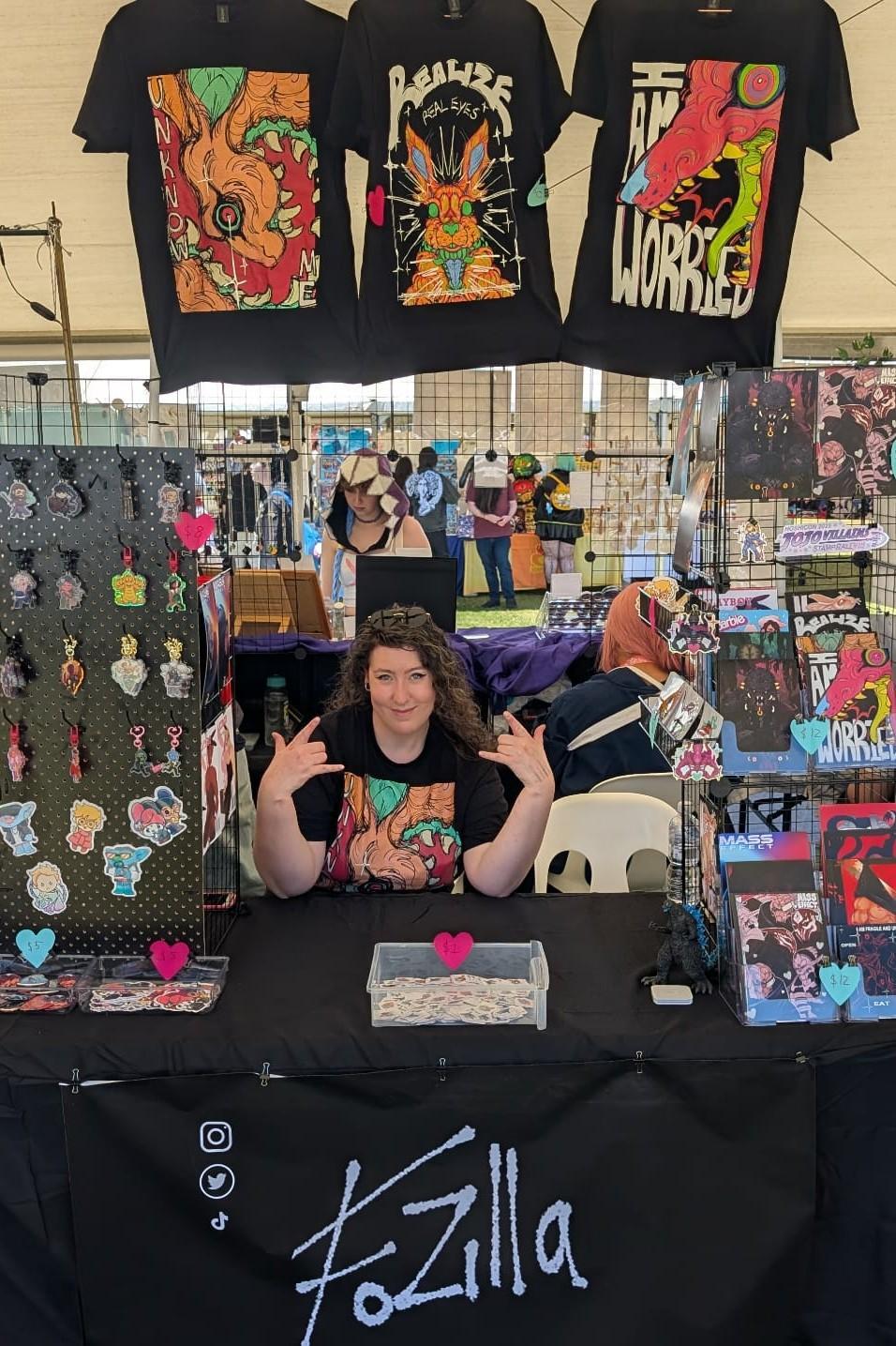 Fo_Zilla Stall Set Up Hoshi Con 2025