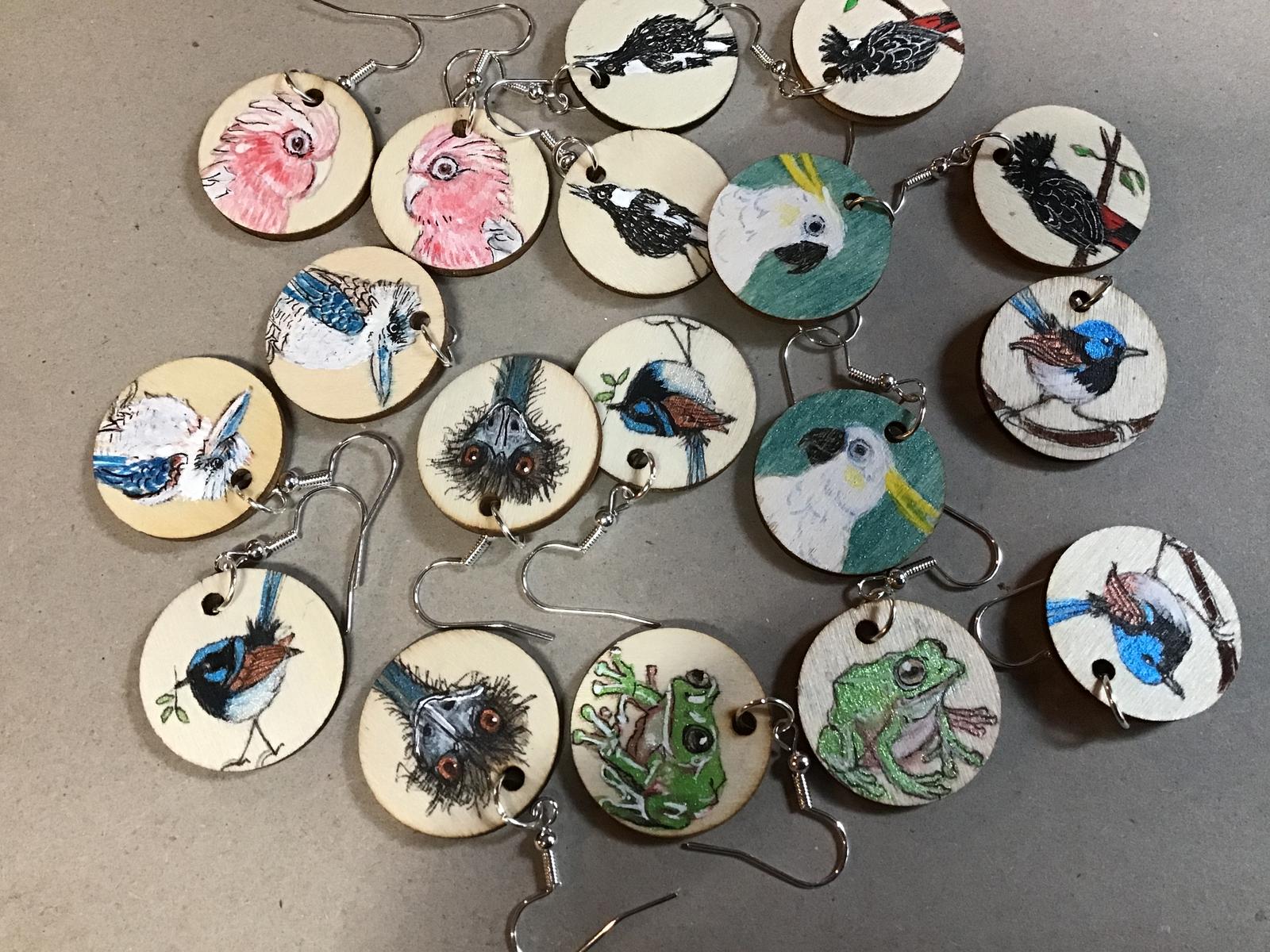 Hand painted earrings