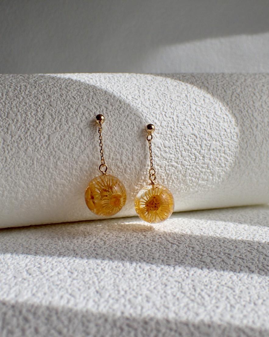Golden Morrison Sphere Earrings