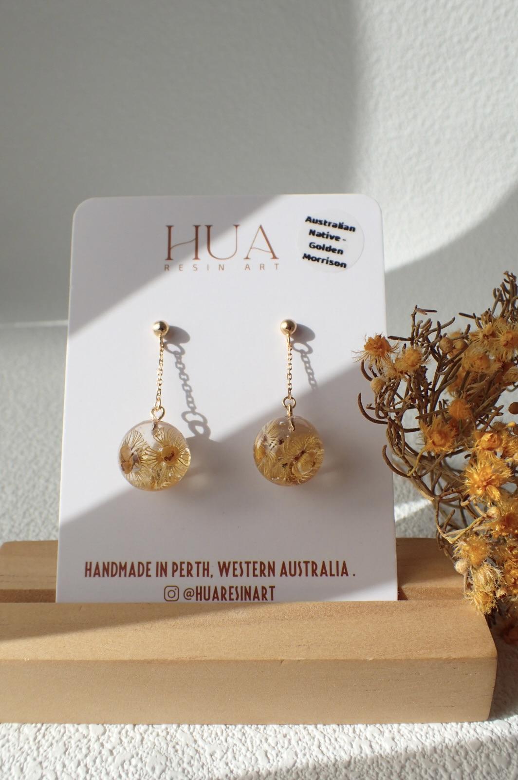 Golden Morrison Sphere Earrings