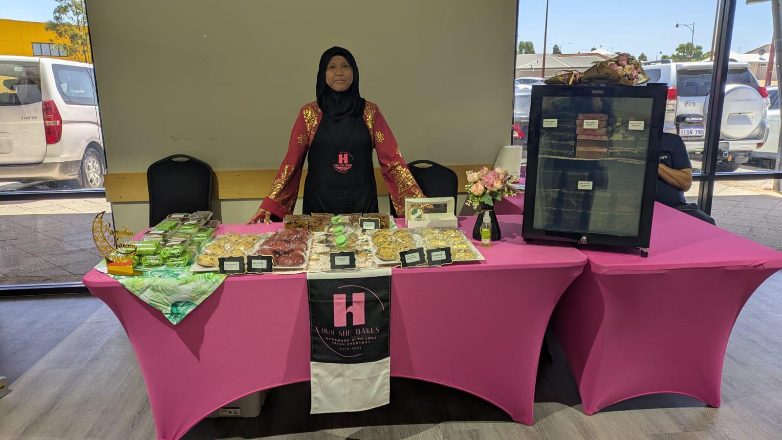 Indoor market stall setup