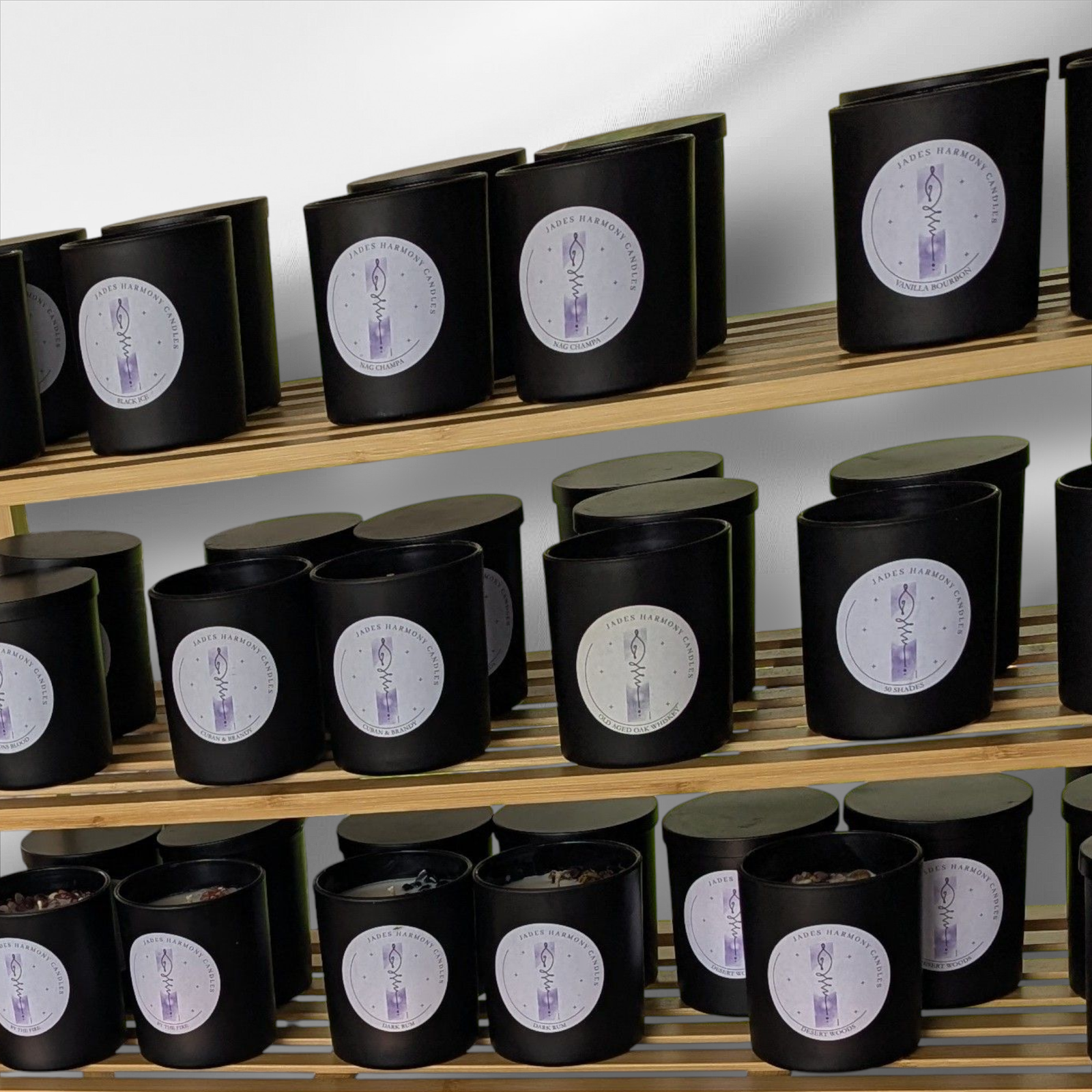 Black jar candles