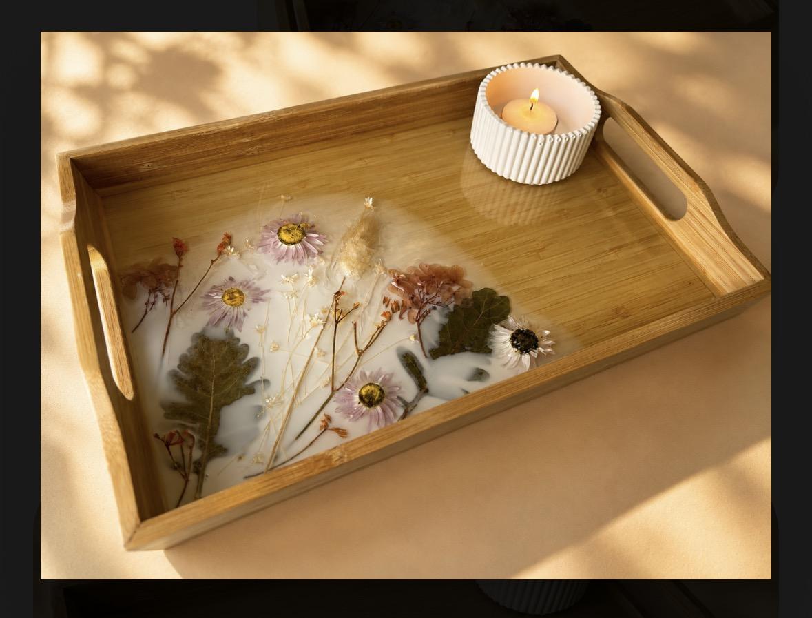 Australian dried flowers beautify a display tray