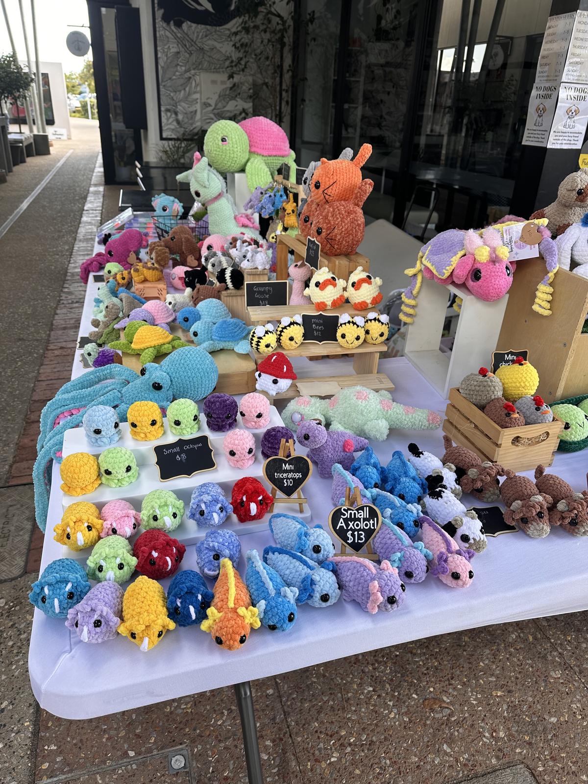 Stall set up featuring small items 