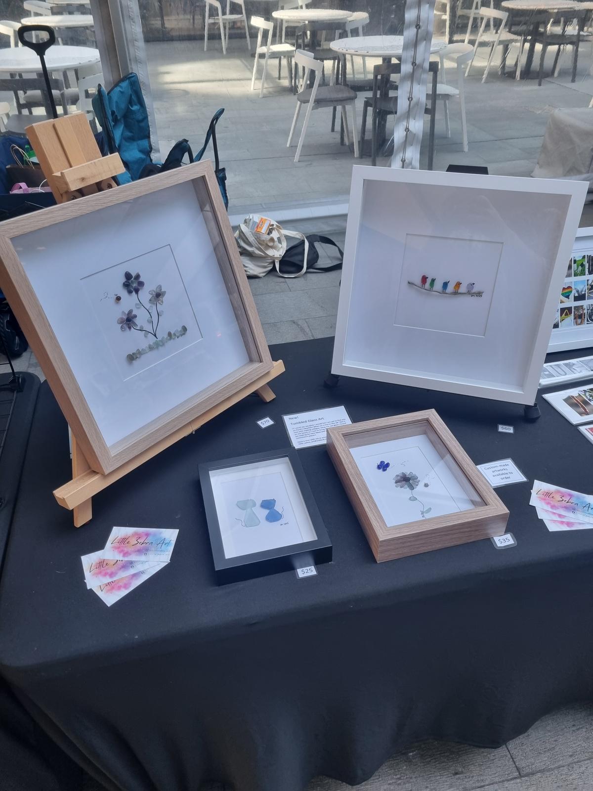 Tumbled glass pictures