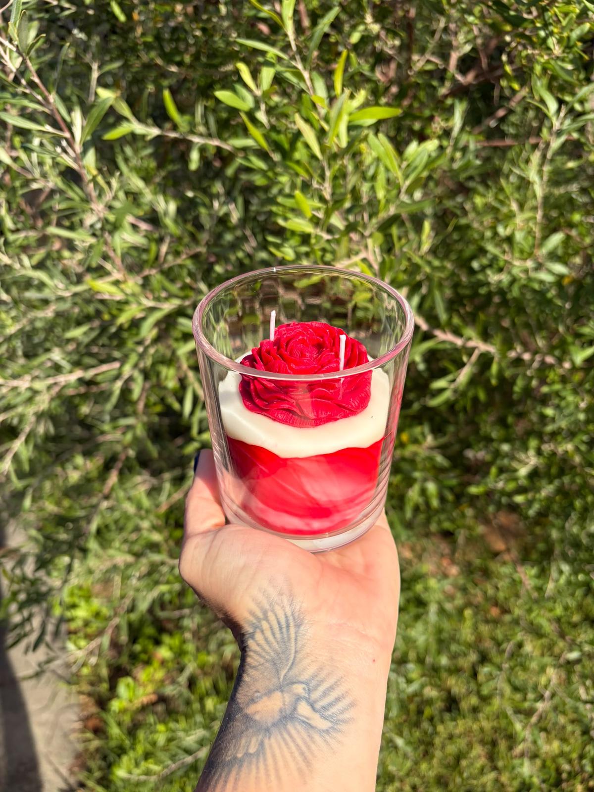 RED PEONY CANDLE