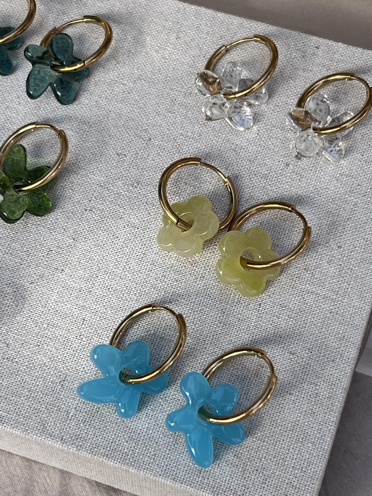 Lampwork glass earrings