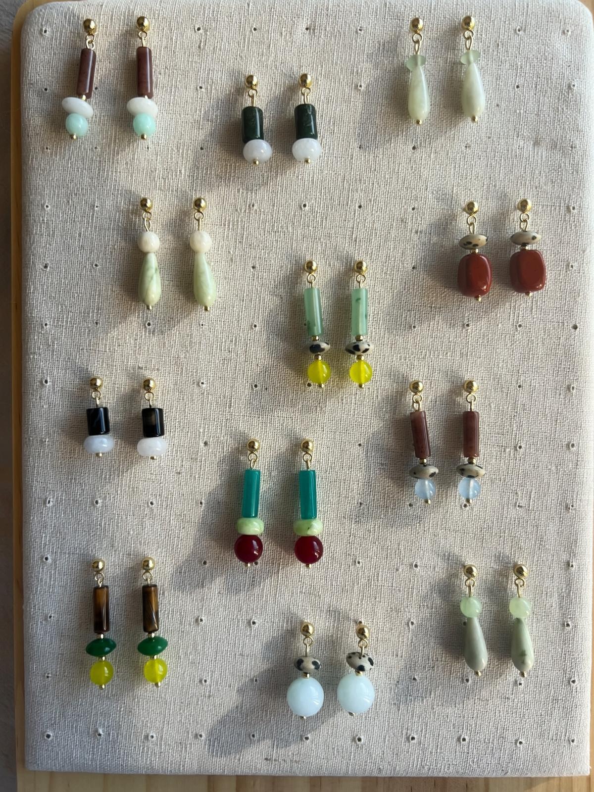 Gemstone earring studs