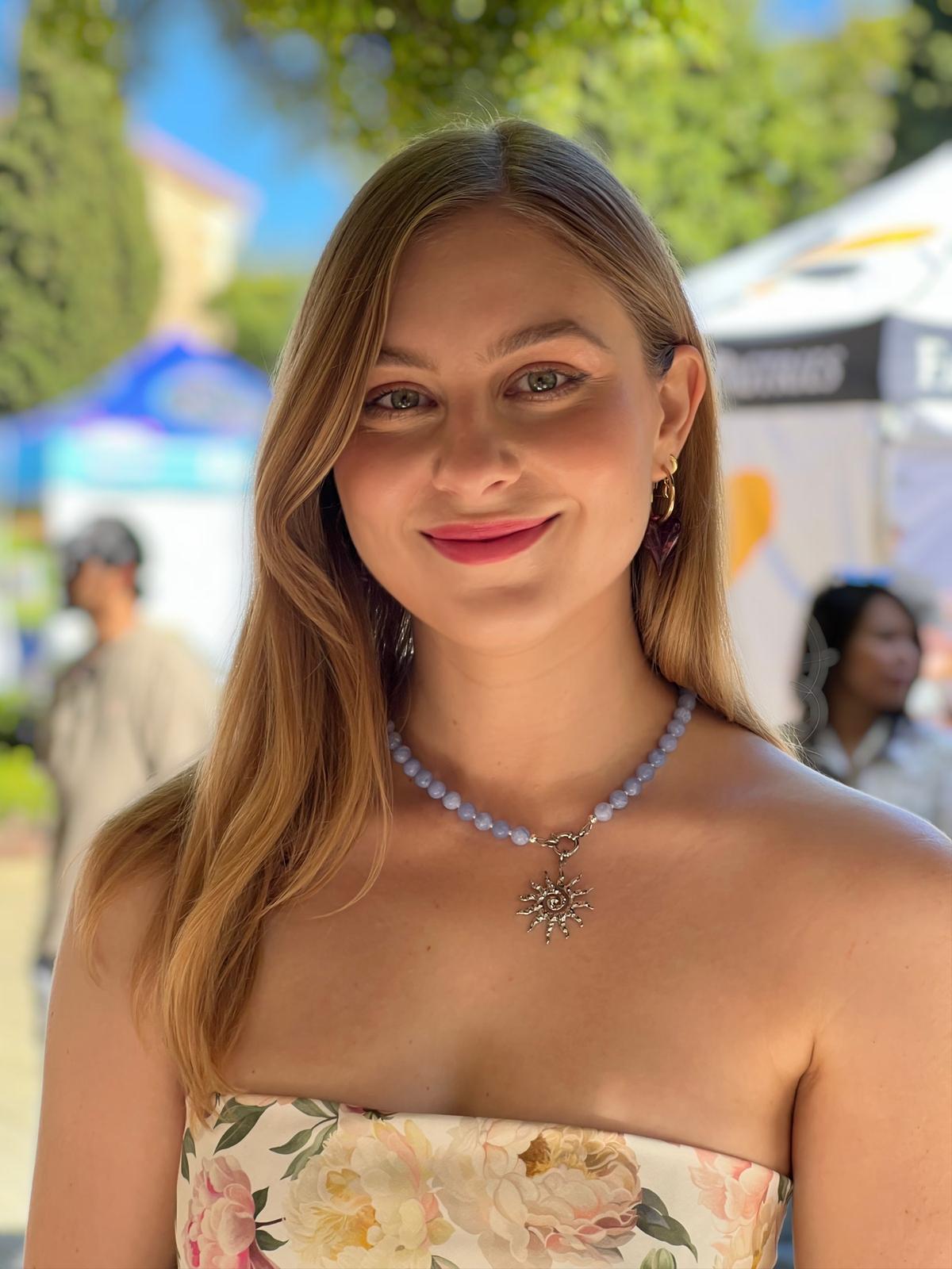 Lace agate necklace