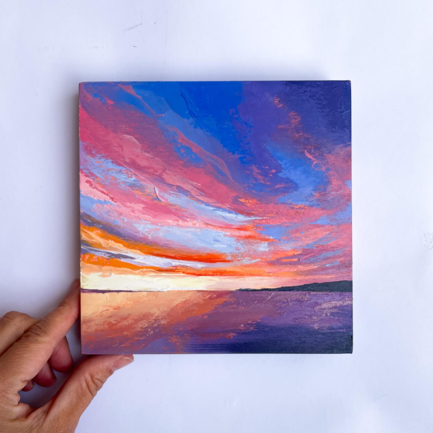 Happy Hour - Original Mini Oil Painting