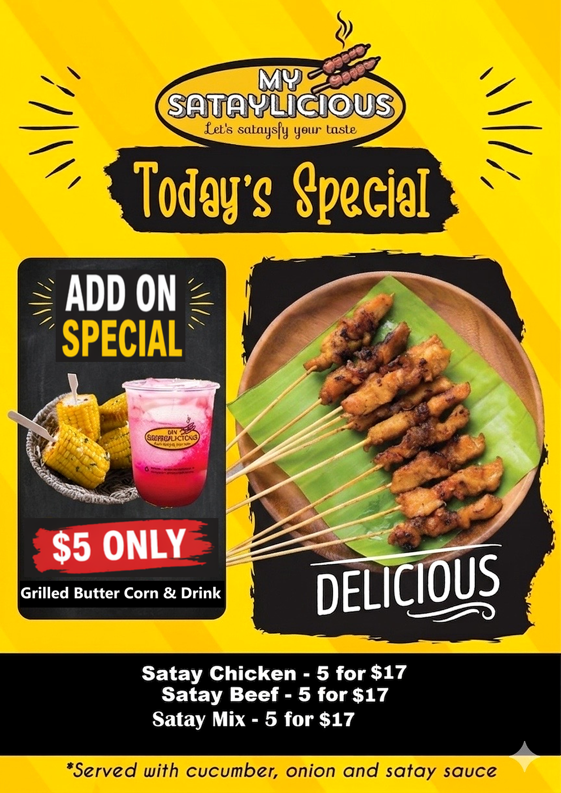 Char grill Satay