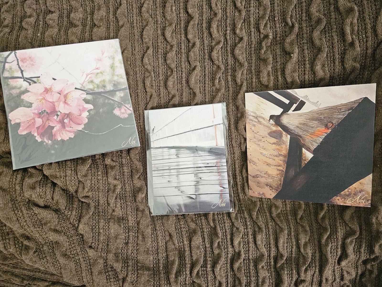 Linen Print Art Cards (based on my original paintings)