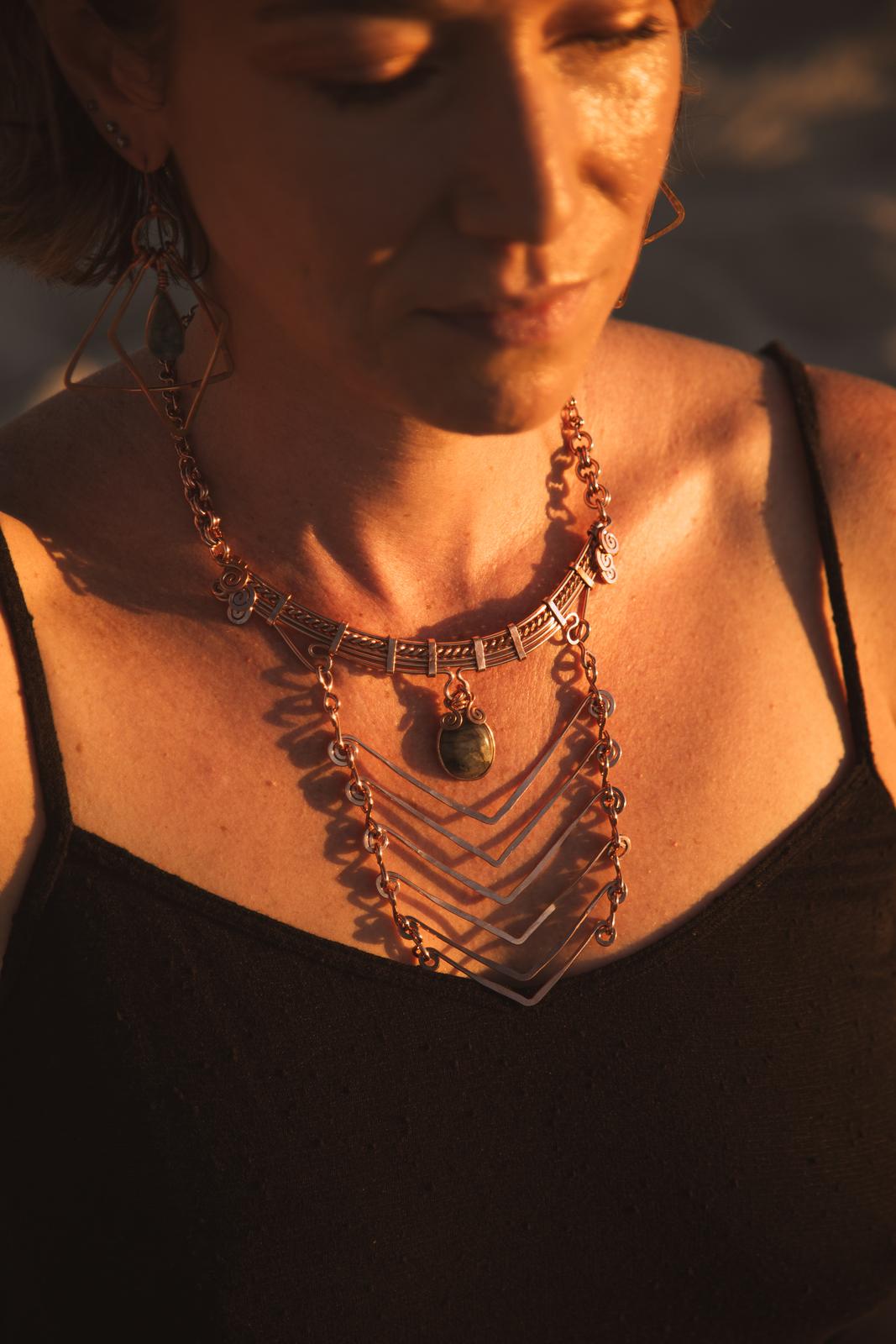 copper geometric choker 