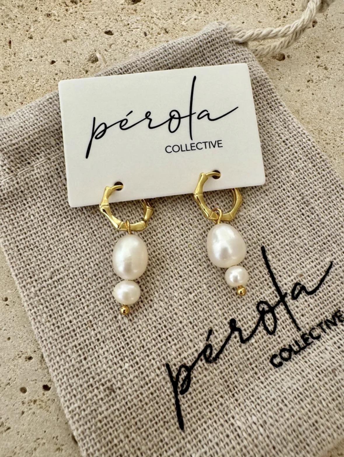 Handmade Kora Earrings- Freshwater Pearls & Sterling Silver