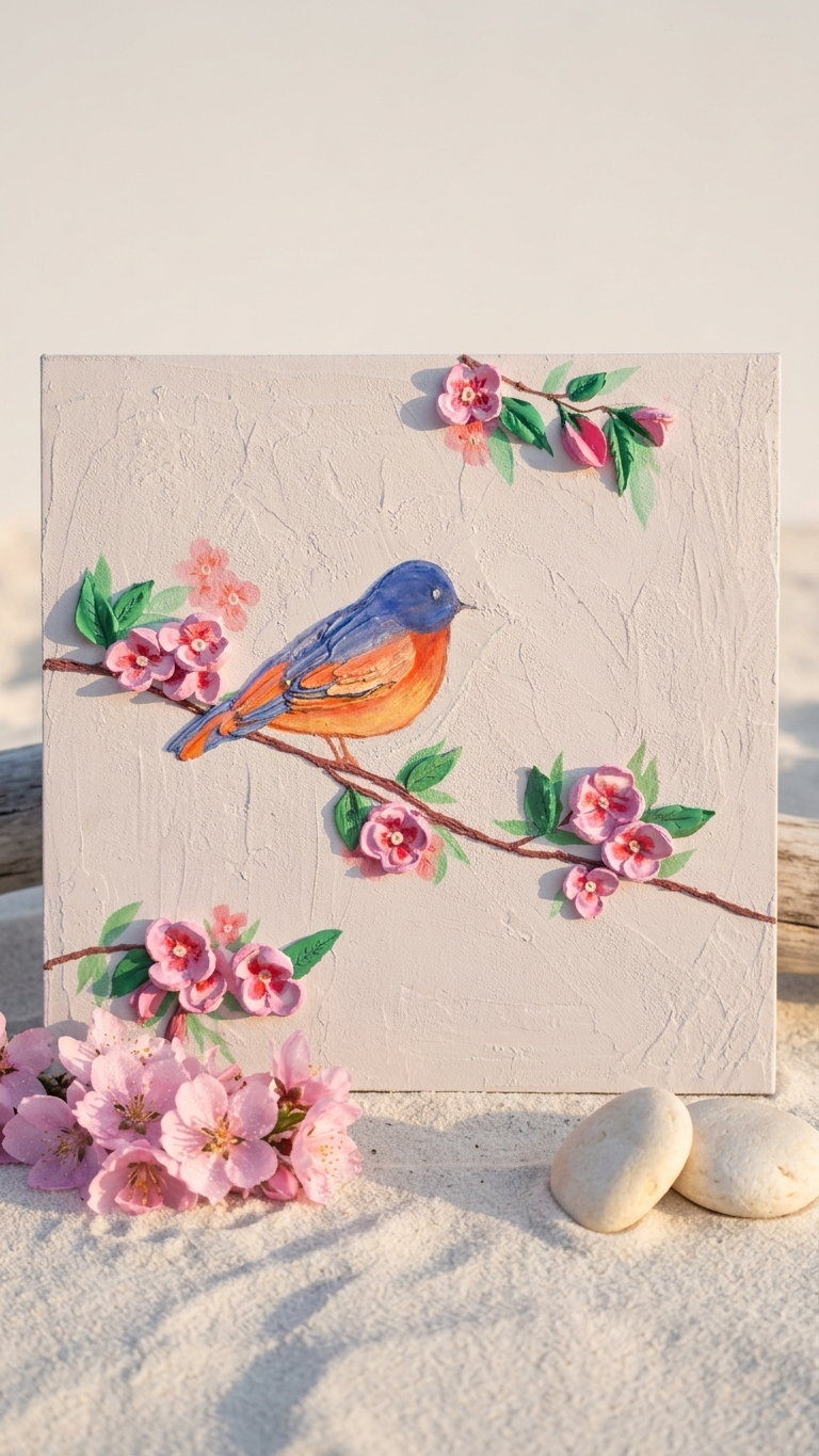 Sculpture Painting- Cherry Blossom