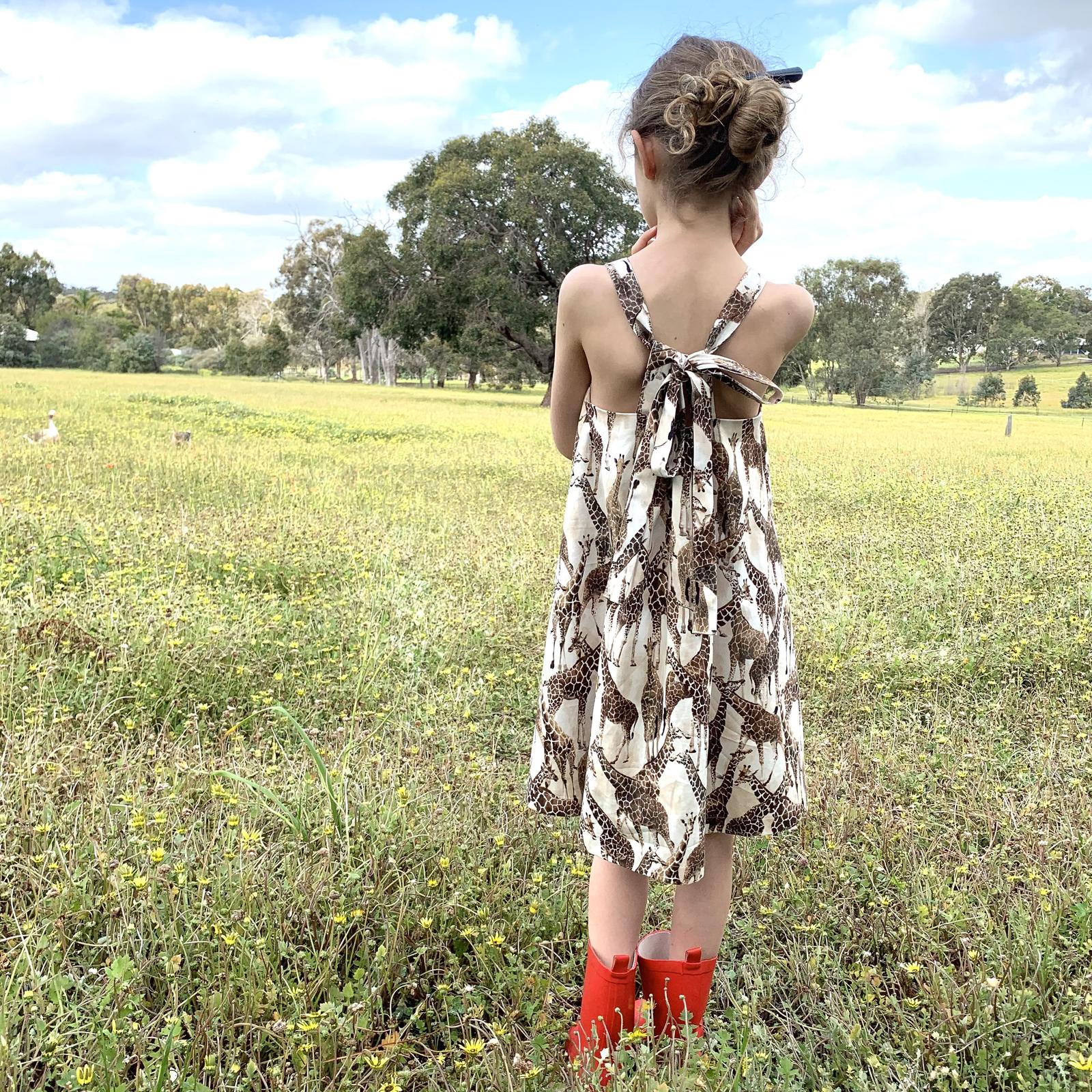 pixelcat co bow-back dress