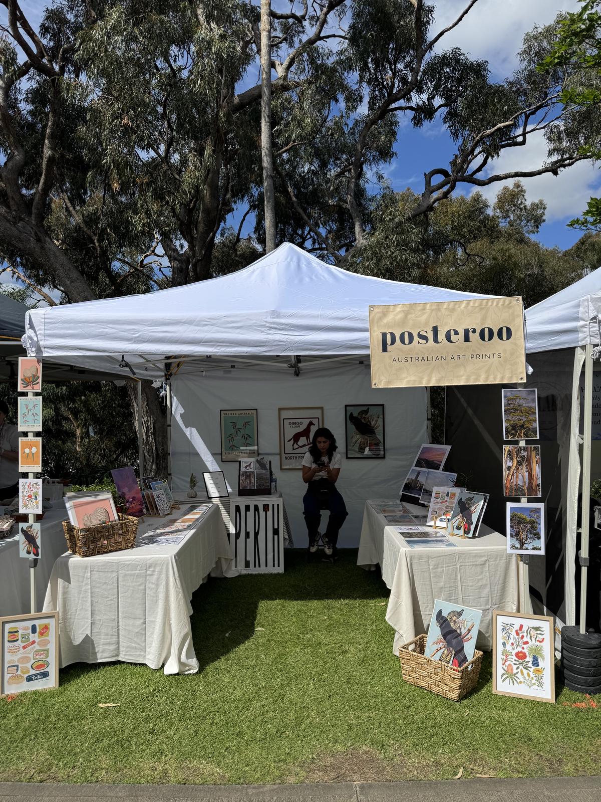 Stall setup at Perth Makers Market - 1
