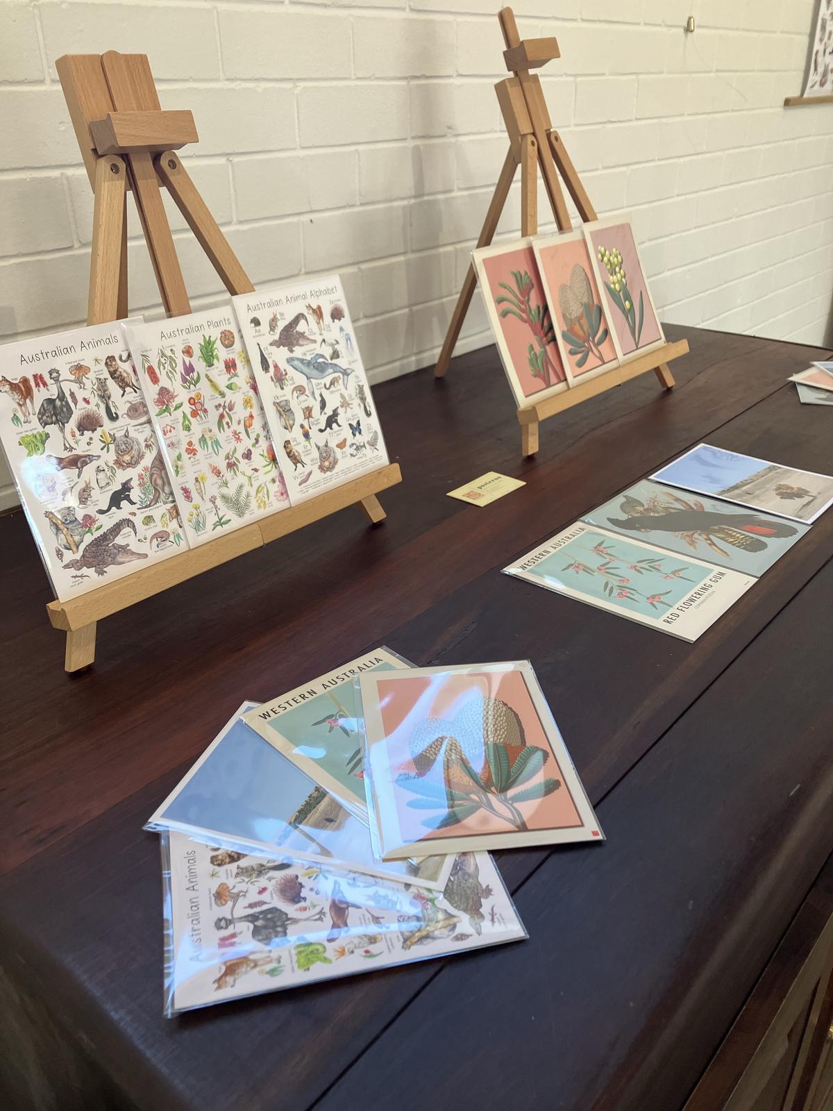 A5 prints on display