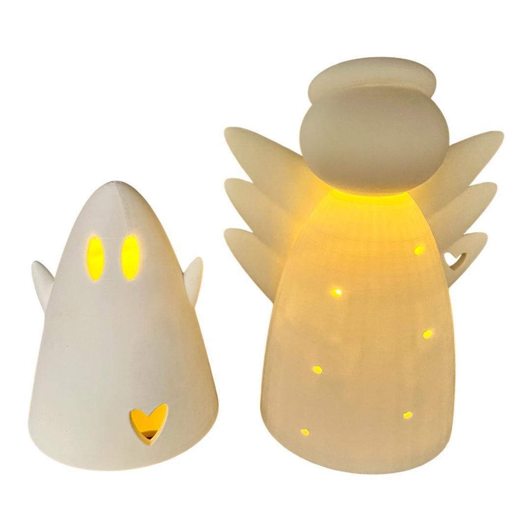 Boo and Angel Tea-light candle holders