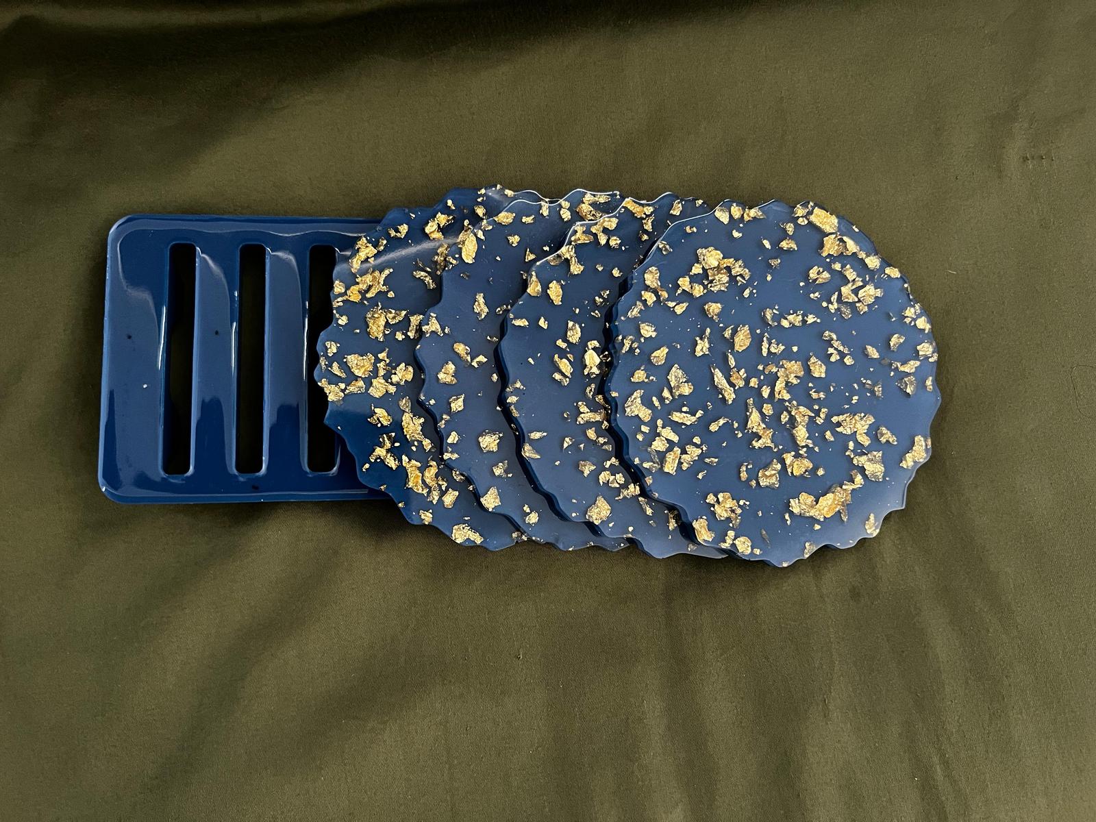 Coaster set with holder