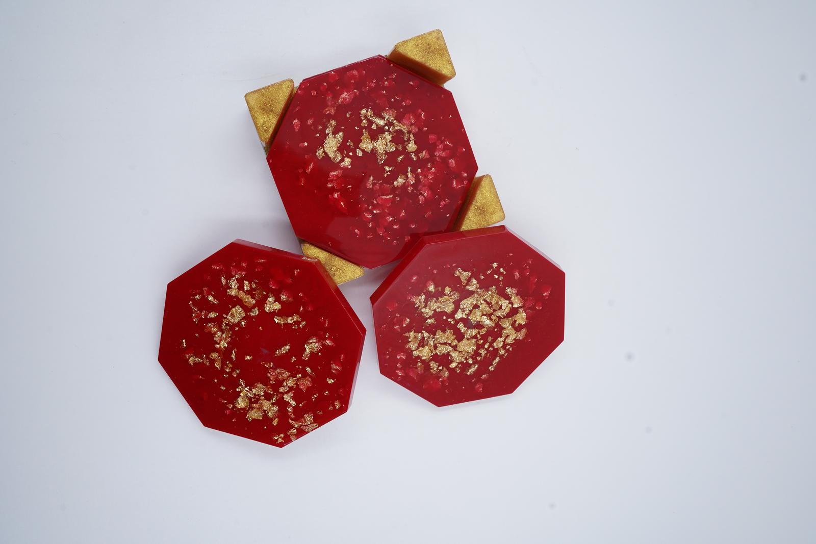Coasters with holder