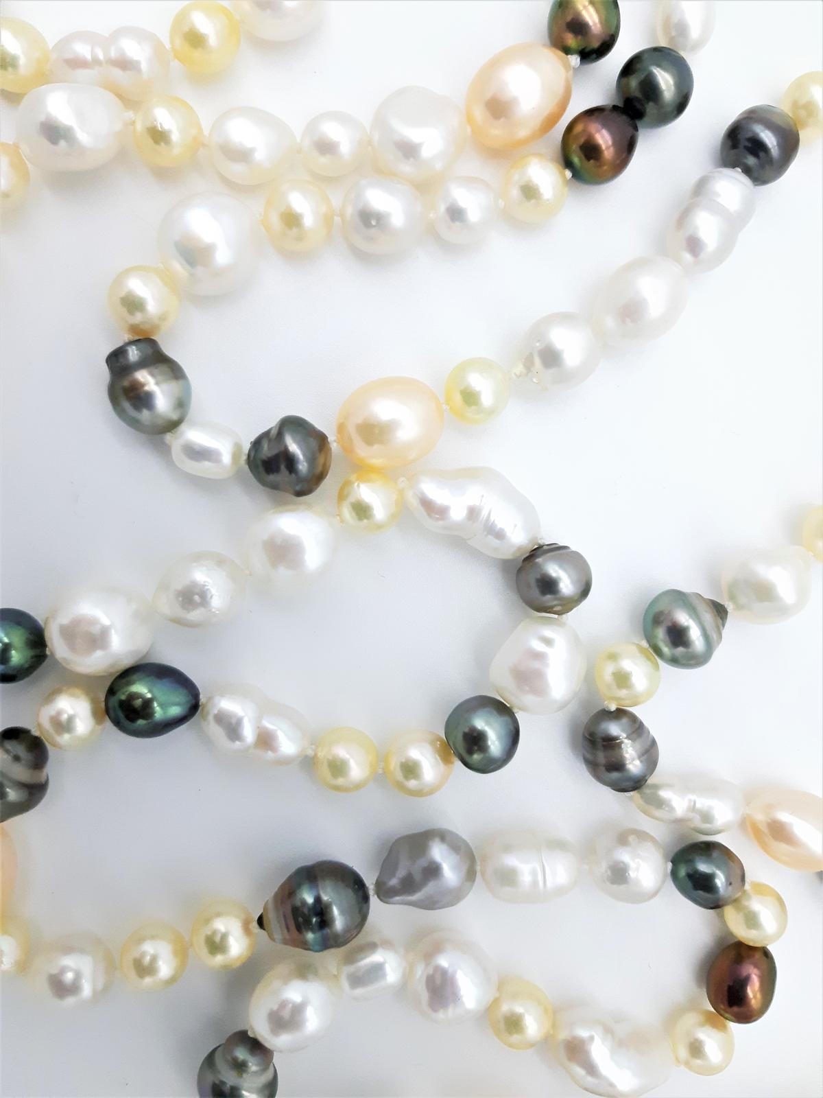 MULTI COLOURED PEARL ROPE