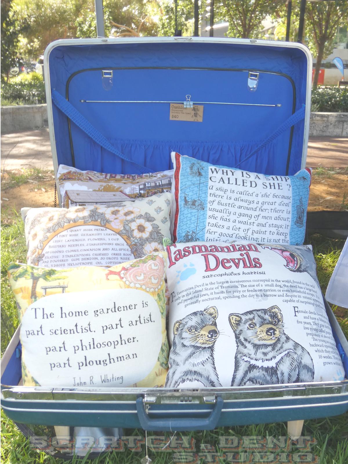 Vintage Tea Towel Cushions