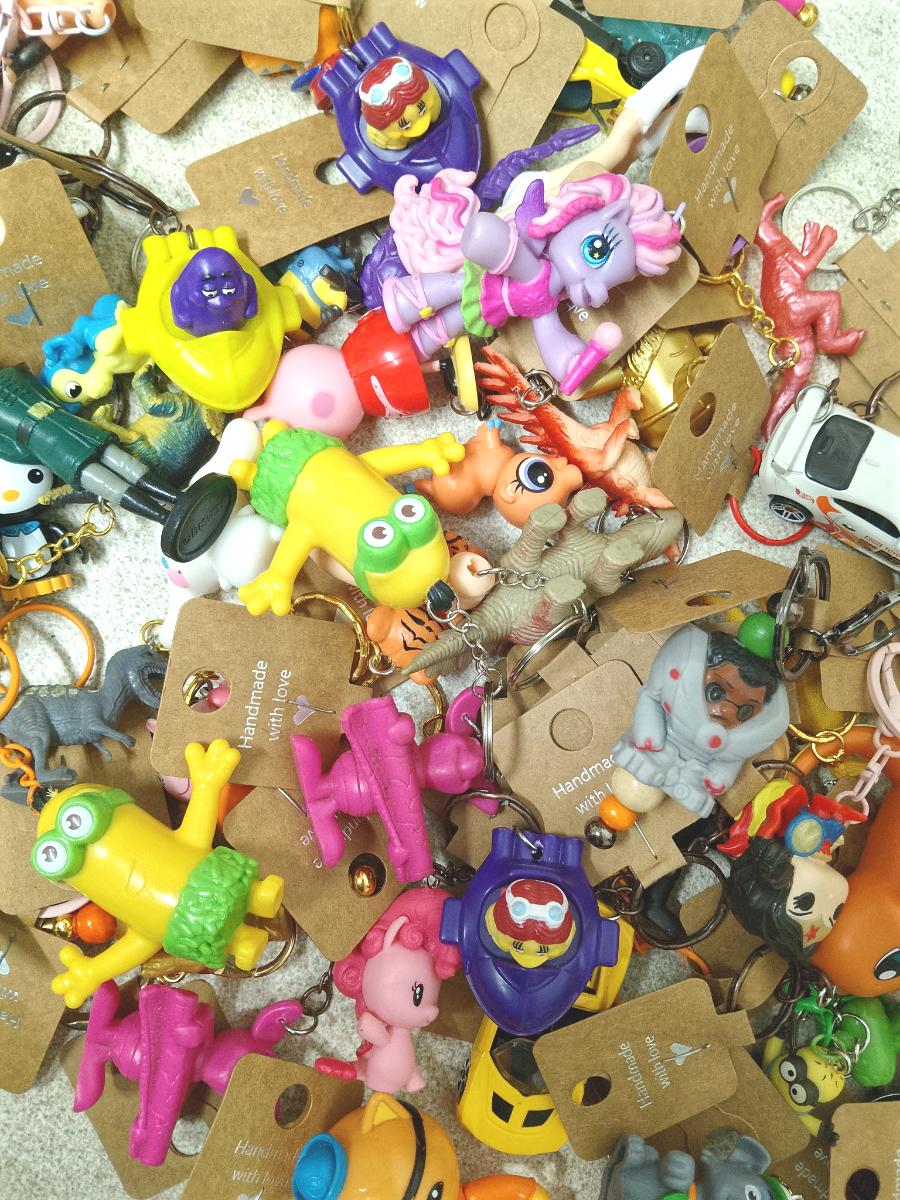 Keyrings from Repurposed Toys 