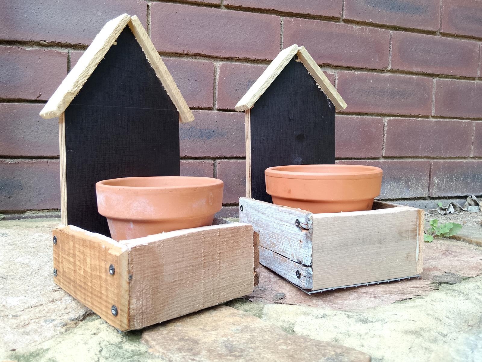 Salvaged Wood Tiny Planters