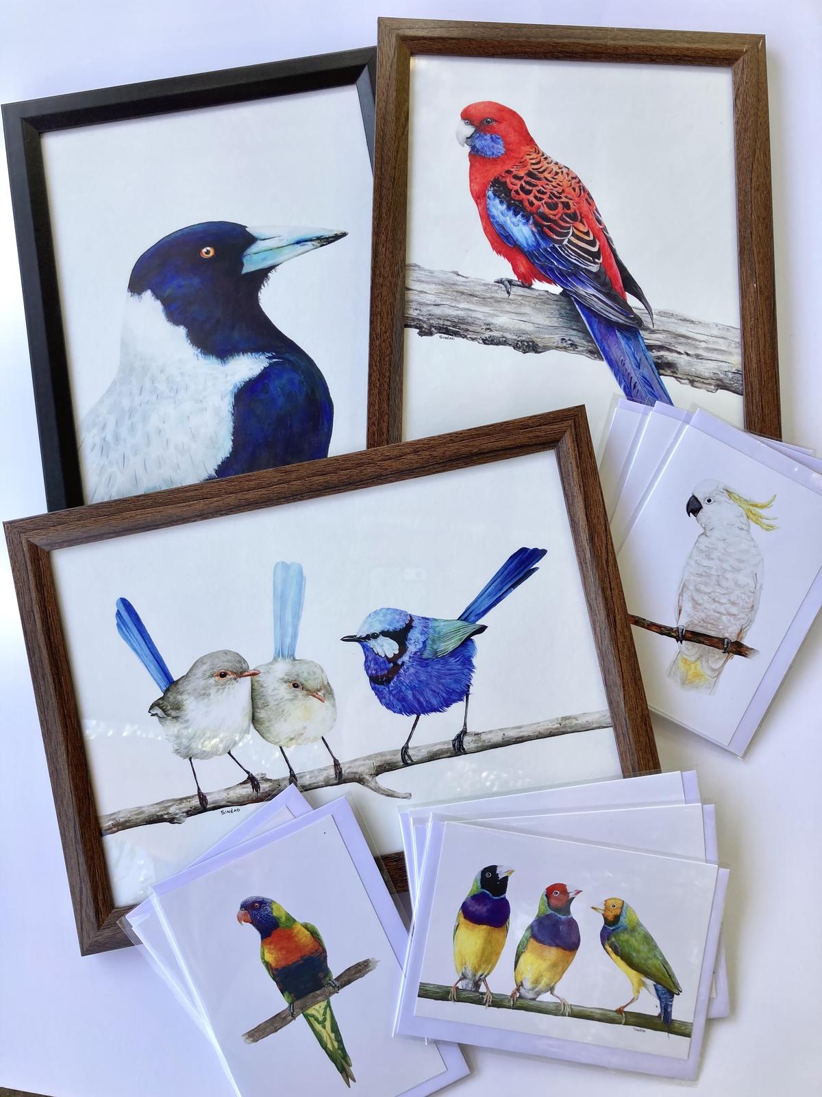 Framed art and cards